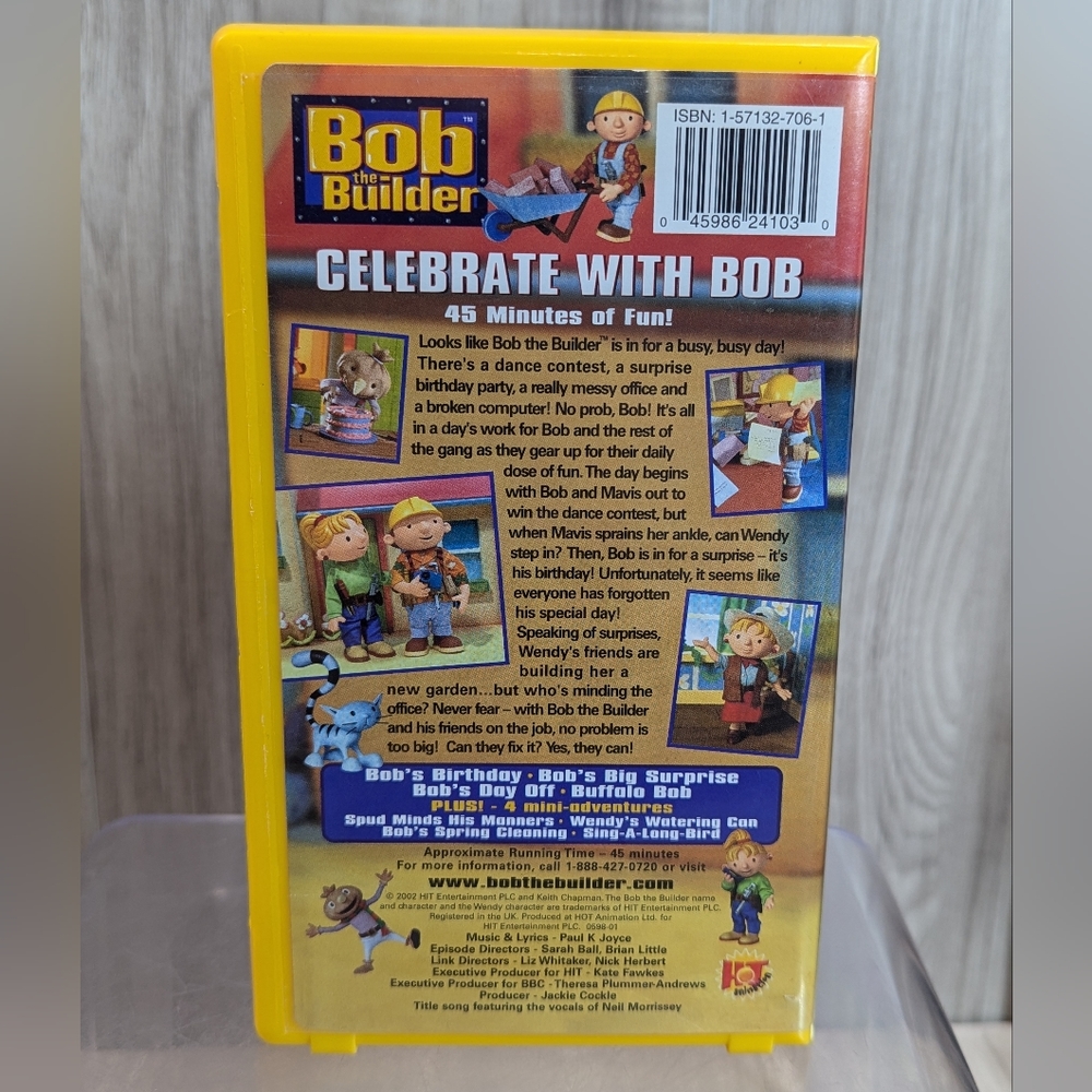 Bob the Builder VHS Tape Celebrate with Bob Vintage 2002 Y2K Big Surprise - Picture 2 of 6